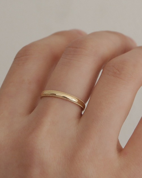 14k gold simple layered ring #2