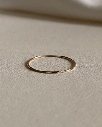 14k flat cutting layered ring