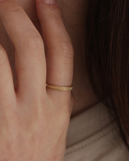 14k gold simple layered ring #1
