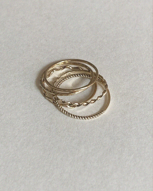 14k daily layered ring (5type)